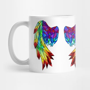 Rainbow Polygonal Folded Wings Mug